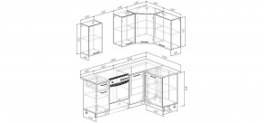Кухонный гарнитур угловой Санторини 2000*1200 (Стол. 26мм) в Тарко-Сале - tarko-sale.mebel24.online | фото 2