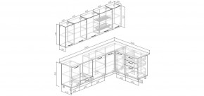 Кухонный гарнитур угловой Санторини 2600*1600 (Стол. 26мм) в Тарко-Сале - tarko-sale.mebel24.online | фото 2