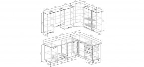 Кухонный гарнитур Умбра 2200*1600 h950 (Стол. 38мм) в Тарко-Сале - tarko-sale.mebel24.online | фото 2