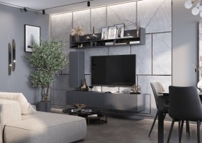 КВИНТА Гостиная (модульная) темно серый в Тарко-Сале - tarko-sale.mebel24.online | фото 1