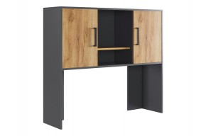 ЛАЙТ 2 Надстройка стола компьютерного (1200) графит в Тарко-Сале - tarko-sale.mebel24.online | фото