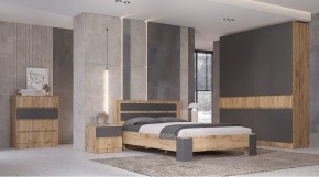 ЛЕНОРА Спальный гарнитур (модульный) графит в Тарко-Сале - tarko-sale.mebel24.online | фото