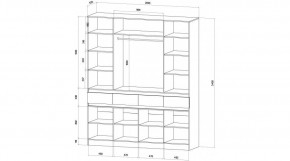 ЛЕНОРА Спальный гарнитур (модульный) графит в Тарко-Сале - tarko-sale.mebel24.online | фото 9