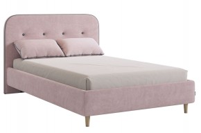 ЛЕО Кровать с основанием 1200 (нежно-розовый/графит) в Тарко-Сале - tarko-sale.mebel24.online | фото