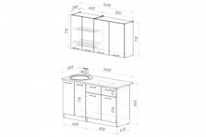 ЛИОРА Кухонный гарнитур Медиум 1400 мм в Тарко-Сале - tarko-sale.mebel24.online | фото 2