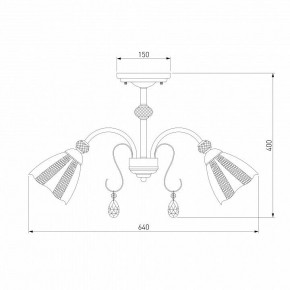Люстра на штанге Eurosvet Floranse 30155/5 античная бронза в Тарко-Сале - tarko-sale.mebel24.online | фото 3