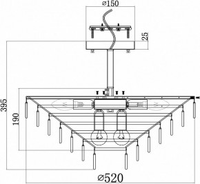 Люстра на штанге Maytoni Mazzo MOD130CL-11G в Тарко-Сале - tarko-sale.mebel24.online | фото 5
