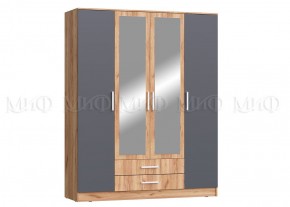 МАРТИНА СГ Шкаф для одежды 4-дверный (графит) в Тарко-Сале - tarko-sale.mebel24.online | фото