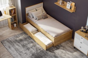 МИЛАН Детская (Дуб Золотой/Белый матовый) в Тарко-Сале - tarko-sale.mebel24.online | фото 2