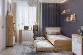 МИЛАН Детская (Дуб Золотой/Белый матовый) в Тарко-Сале - tarko-sale.mebel24.online | фото 47