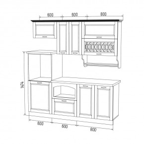 МИЛАНО Кухонный гарнитур 2,0 м Компоновка №3 в Тарко-Сале - tarko-sale.mebel24.online | фото 6