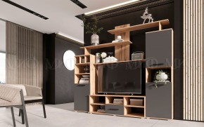 МИНИ-2 Гостиная (МДФ) Графит/Дуб Крафт в Тарко-Сале - tarko-sale.mebel24.online | фото