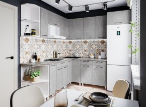 Модульная кухня Марбл мрамор лайт в Тарко-Сале - tarko-sale.mebel24.online | фото 1