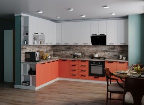 Модульная кухня Осло карбон фарфор/карбон манго в Тарко-Сале - tarko-sale.mebel24.online | фото 1