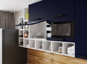Модульная кухня Осло карбон сапфир/карбон вулкан в Тарко-Сале - tarko-sale.mebel24.online | фото 2
