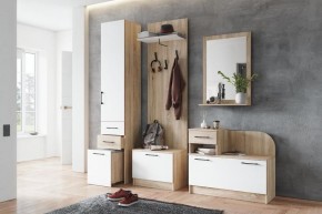 Модульная прихожая Денвер Дуб сонома/Белый в Тарко-Сале - tarko-sale.mebel24.online | фото 1