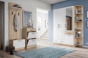 Модульная прихожая Денвер Дуб сонома/Белый в Тарко-Сале - tarko-sale.mebel24.online | фото 3
