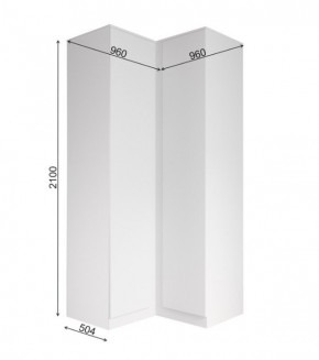 МОРИ МШУ 960.1 Шкаф угловой (белый) в Тарко-Сале - tarko-sale.mebel24.online | фото 2