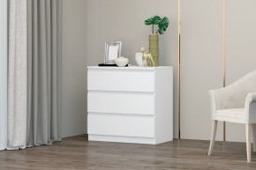 МС "Хилтон" Комод №2 800 (3 ящ.) белый текстурный в Тарко-Сале - tarko-sale.mebel24.online | фото