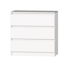 МС "Хилтон" Комод №2 800 (3 ящ.) белый текстурный в Тарко-Сале - tarko-sale.mebel24.online | фото 2