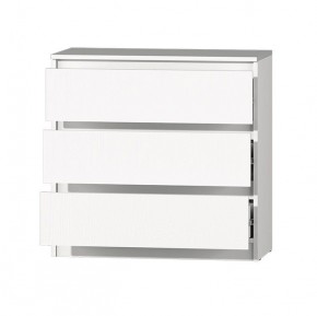 МС "Хилтон" Комод №2 800 (3 ящ.) белый текстурный в Тарко-Сале - tarko-sale.mebel24.online | фото 3