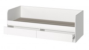 МС "Хилтон" Кровать 0,8 (Белый текстурный) в Тарко-Сале - tarko-sale.mebel24.online | фото 2
