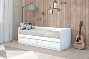 МС "Хилтон" Кровать 0,8 (Белый текстурный) в Тарко-Сале - tarko-sale.mebel24.online | фото 3