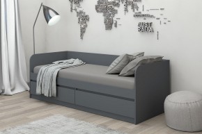 МС "Хилтон" Кровать 0,8 (графит) в Тарко-Сале - tarko-sale.mebel24.online | фото