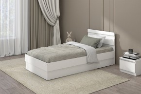 МС "Хилтон" Кровать 0,9 (Белый текстурный) в Тарко-Сале - tarko-sale.mebel24.online | фото