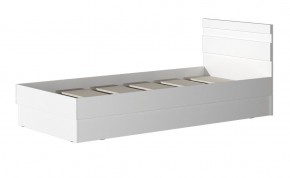 МС "Хилтон" Кровать 0,9 (Белый текстурный) в Тарко-Сале - tarko-sale.mebel24.online | фото 2