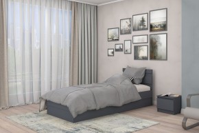 МС "Хилтон" Кровать 0,9 (графит) в Тарко-Сале - tarko-sale.mebel24.online | фото