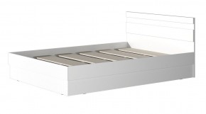 МС "Хилтон" Кровать 1,4 (Белый текстурный) в Тарко-Сале - tarko-sale.mebel24.online | фото 2