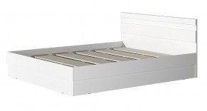 МС "Хилтон" Кровать 1,6 (Белый текстурный) в Тарко-Сале - tarko-sale.mebel24.online | фото 2