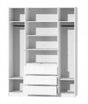 МС "Хилтон" Шкаф №1 1600 (Белый текстурный) в Тарко-Сале - tarko-sale.mebel24.online | фото 3