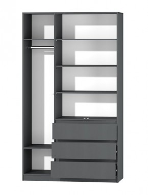МС "Хилтон" Шкаф №2 1200 (Графит) в Тарко-Сале - tarko-sale.mebel24.online | фото 3