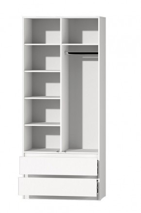 МС "Хилтон" Шкаф №3 900 (Белый текстурный) в Тарко-Сале - tarko-sale.mebel24.online | фото 3