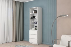МС "Хилтон" Стеллаж (Белый текстурный) в Тарко-Сале - tarko-sale.mebel24.online | фото