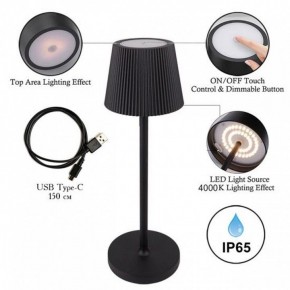 Настольная лампа декоративная Arte Lamp Fuyue A1616LT-1BK в Тарко-Сале - tarko-sale.mebel24.online | фото 3