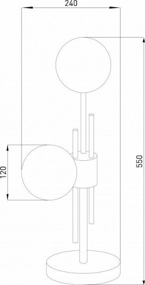 Настольная лампа декоративная Eurosvet Volver 01383/2 латунь в Тарко-Сале - tarko-sale.mebel24.online | фото 4