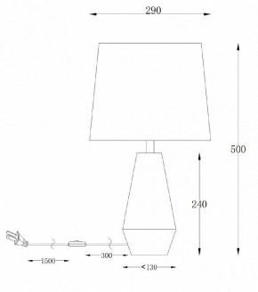 Настольная лампа декоративная Maytoni Calvin Table Z181-TL-01-B в Тарко-Сале - tarko-sale.mebel24.online | фото 2