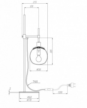 Настольная лампа декоративная Maytoni Erich MOD221-TL-01-G в Тарко-Сале - tarko-sale.mebel24.online | фото 3