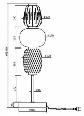 Настольная лампа декоративная Maytoni Pattern MOD267TL-L28CH3K в Тарко-Сале - tarko-sale.mebel24.online | фото 4