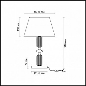 Настольная лампа декоративная Odeon Light Candy 4861/1TC в Тарко-Сале - tarko-sale.mebel24.online | фото 5