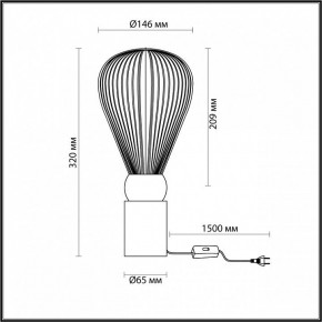 Настольная лампа декоративная Odeon Light Elica 5402/1T в Тарко-Сале - tarko-sale.mebel24.online | фото 4