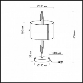 Настольная лампа декоративная Odeon Light Margaret 4895/2T в Тарко-Сале - tarko-sale.mebel24.online | фото 4