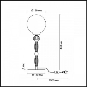 Настольная лампа декоративная Odeon Light Palle 5405/1T в Тарко-Сале - tarko-sale.mebel24.online | фото 4