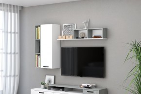 Навесные модули Эльза (Бетонный Камень/Белый) в Тарко-Сале - tarko-sale.mebel24.online | фото 1