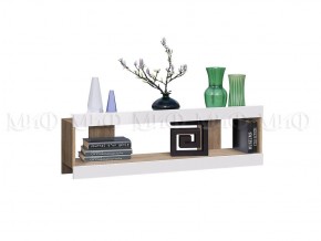 Нэнси New Полка (ЛДСП) Белый глянец/Сонома в Тарко-Сале - tarko-sale.mebel24.online | фото