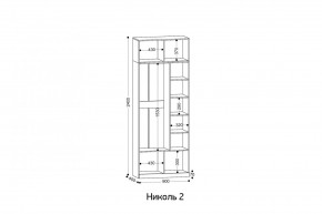 НИКОЛЬ 2 шкаф 2-х створчатый в Тарко-Сале - tarko-sale.mebel24.online | фото 3