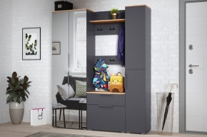 ОКТАВА Прихожая (модульная) графит в Тарко-Сале - tarko-sale.mebel24.online | фото 1